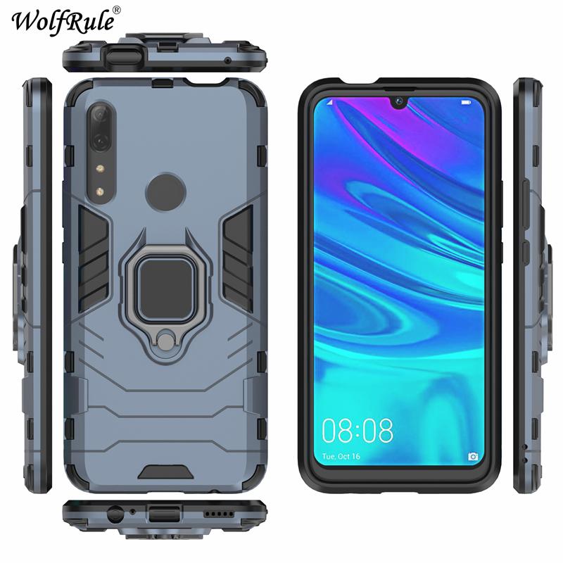 Halter Magnetische Hülle Für Huawei Honor 9X Hülle Honor 9X Langlebige Metallring Ständer Abdeckung Für Huawei Honor 9X STK-LX1 Hülle Wolfrule