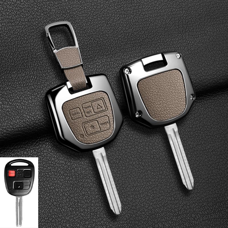 Zinc Alloy Key Case Cover Shell Fob Holder For Toyota FJ Cruiser Land 2008-2014 Yaris Echo For Lexus ES GS LS IS RX SC LX RX400h