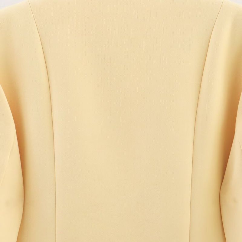 Kaslead New Women clothes Western Style Fashion Simple and Versatile Breasted round Neck Slim fit Outerwear