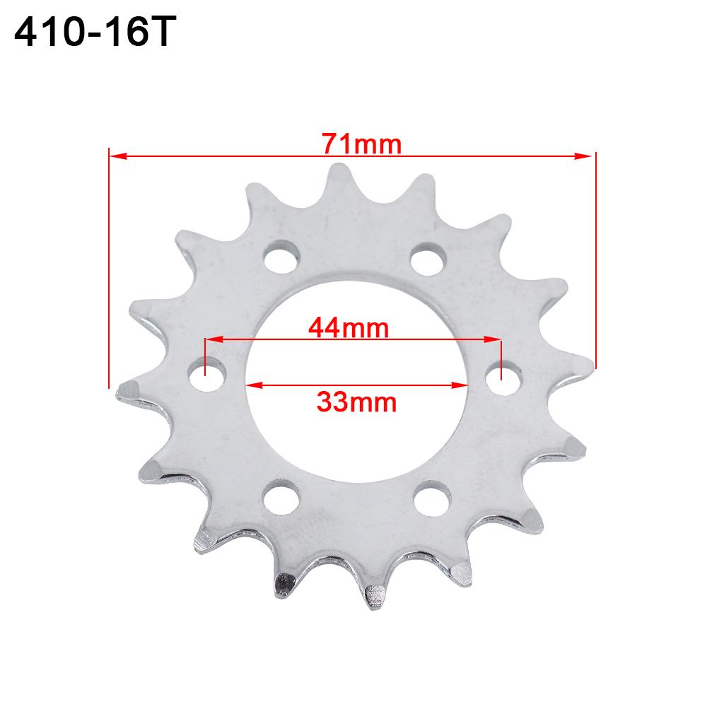 Bicycle #410 Chain 16T 18T 22T 25T 28T Fixed Sprocket Gear Fit For Electric Scooter Bike Brake Disc Mount Big Chain Wheel