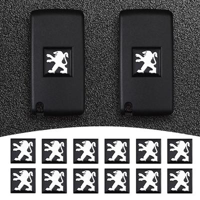 Auto-Styling Auto-Fernbedienung Schlüsselanhänger Emblem Abzeichen Radio-Knopf Aufkleber Für Peugeot 206 307 308 3008 207 208 407 508 2008 5008 107 106