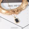 Necklace Does Not Fade, Women's Summer Square Brand Zircon New Necklace, Titanium Steel Fashion Hot-selling Accessories, High-end Clavicle Chain