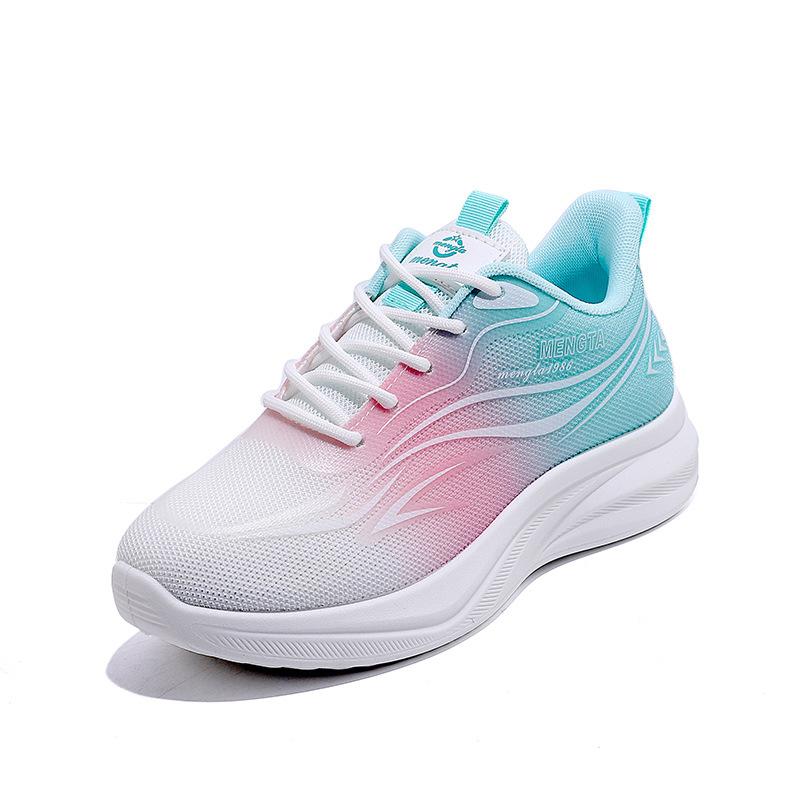 2025 spring new flying woven women's shoes, Korean version of versatile and lightweight women's shoes casual shoes fashion sports shoes FZ6608
