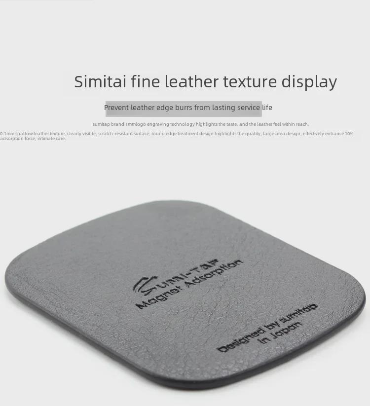 Sumitap Leather Magnetic Car Phone Holder - 2-Pack Universal Iron Patches