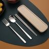 Stainless Steel Tableware Set 3 in 1 Travel Cutlery Set Gift Travel Flatware  Bar Accessories