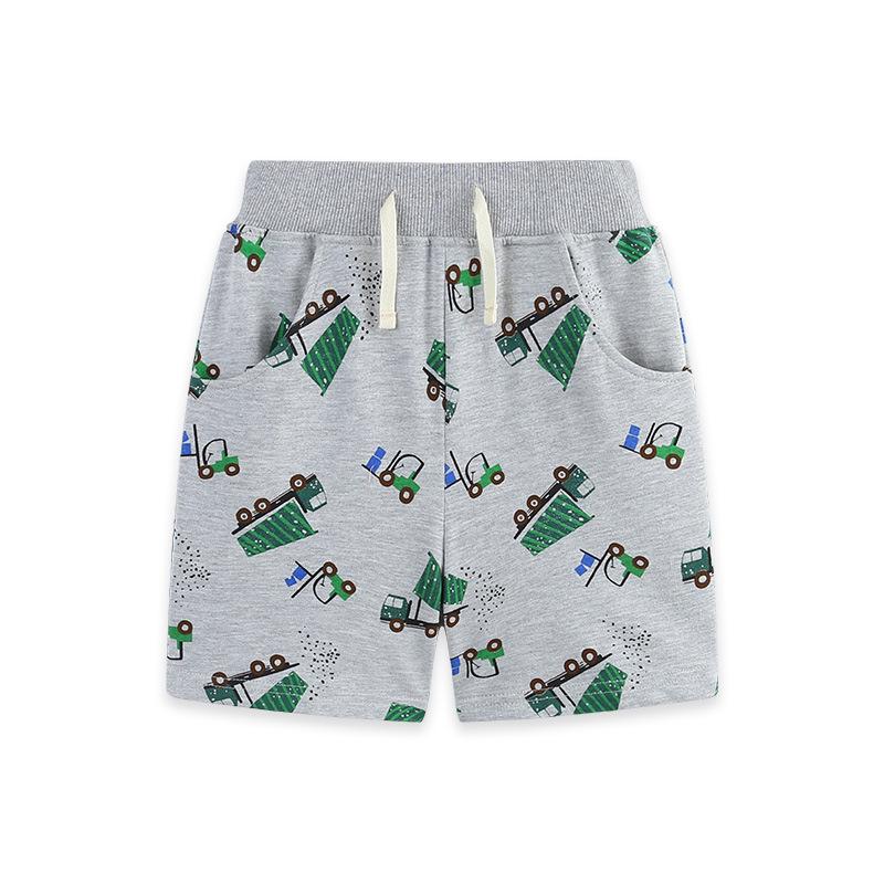 European & American Style Boys Printed Casual Knit Cotton Shorts for Summer 7Y