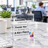 Meaningful Colleague Farewell Gifts Acrylic Puzzle Shape Ornaments for Team Appreciation and Employee Recognition Transparent High Transparency