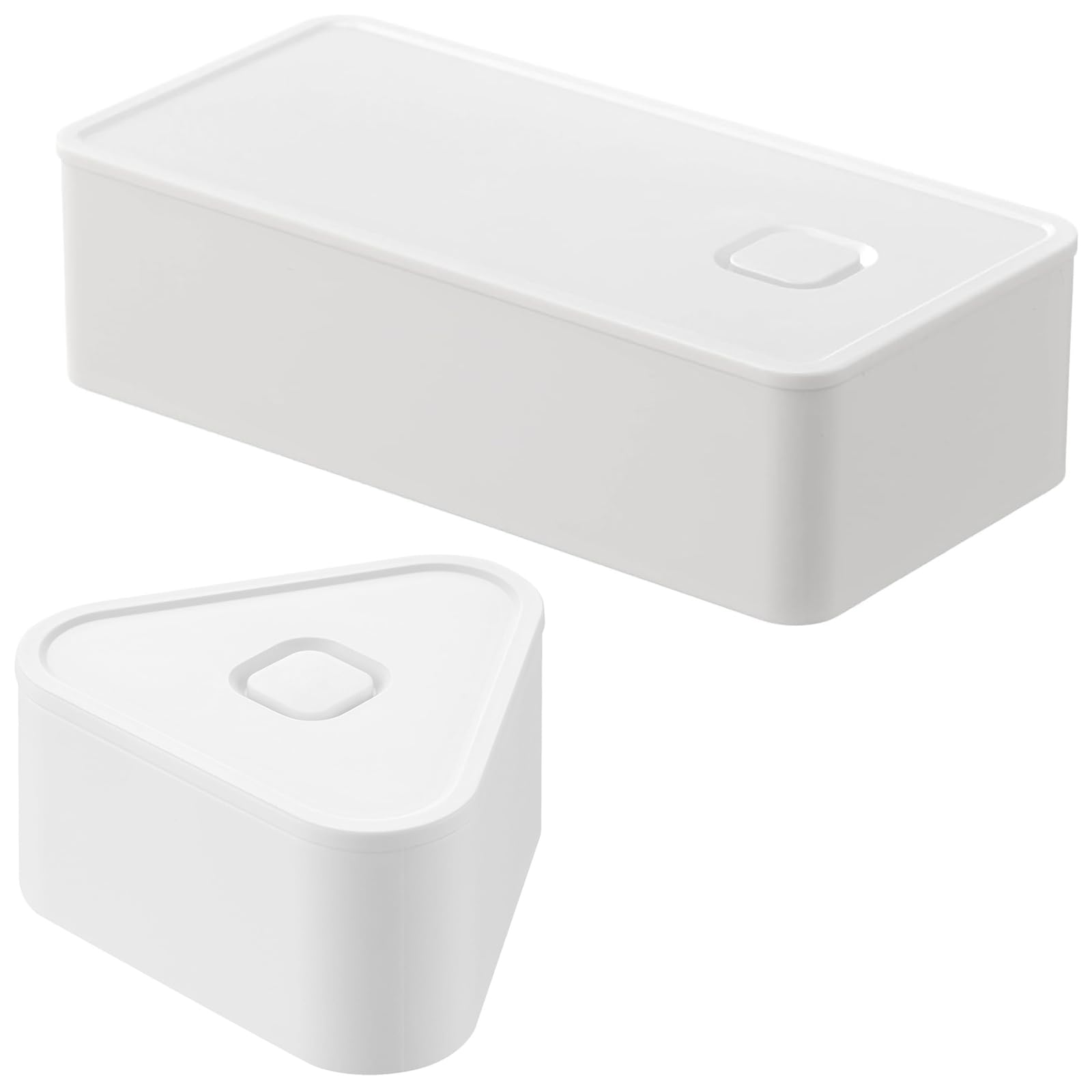 

Yamazaki Широкий ланч-бокс Чехол для онигири с Башней 5471 10464 + (Набор из 2 предметов) Клапан, Герметичный, Белый, белый