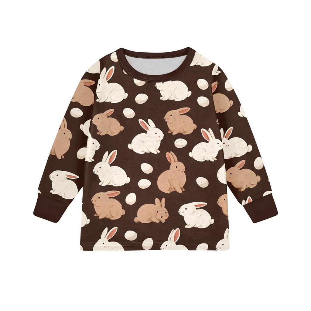 Children's Set - Printed Cartoon Two-Piece Outfit Set For Boys And Girls
