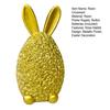 Rose Rabbit Figurine Resin Light-up Rabbit Ornament Easter Bunny Egg Figurine with LED Light for Home Party Decoration Holiday Gift