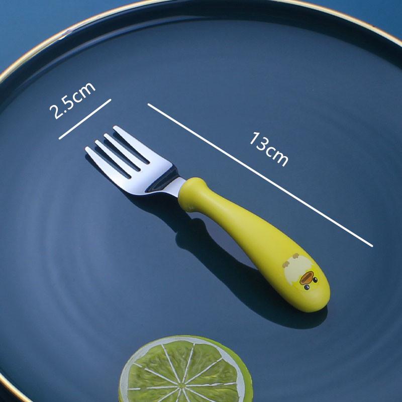Baby Spoon Fork Gadgets Children Utensil Creative Cartoon Set 304 Stainless Steel Toddler Dinnerware Infant Feeding Portable