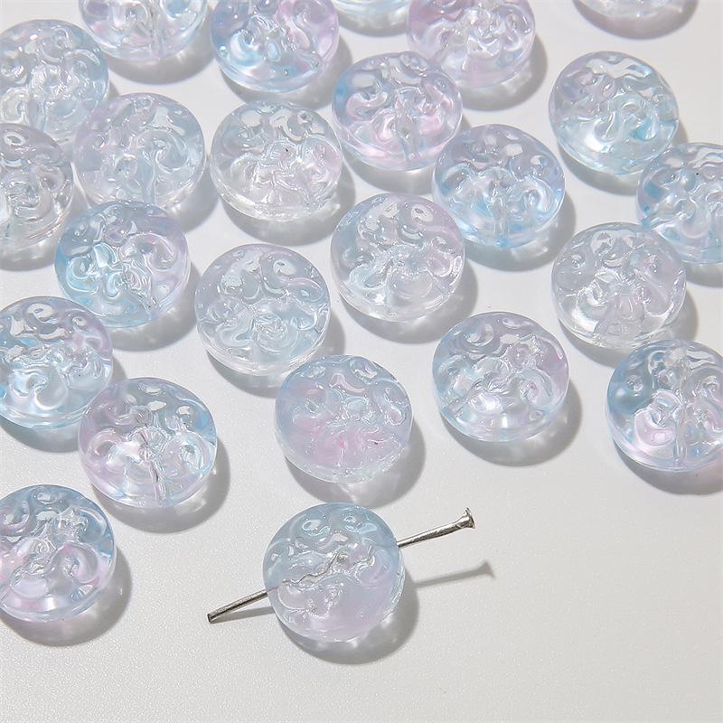 Transparent Two-Color Meander Glass Beads for DIY Bracelet Making