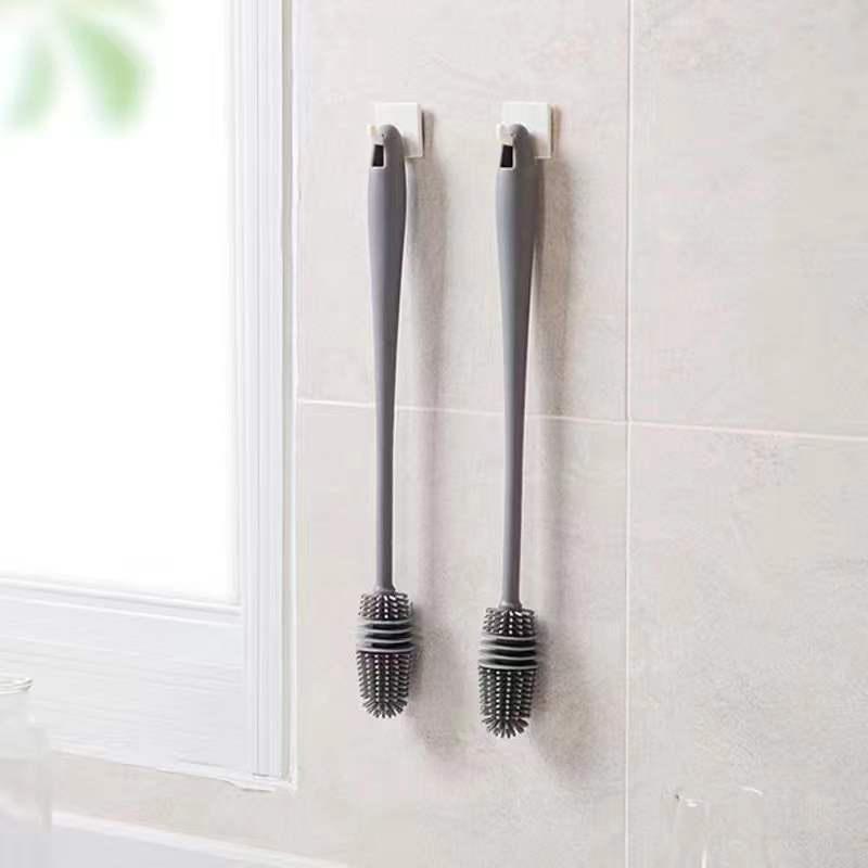 Silicone Cup Brush Cup Scrubber Glass Cleaner Kitchen Cleaning Tool Long Handle Drink Wineglass Bottle Glass Cup Cleaning Brush