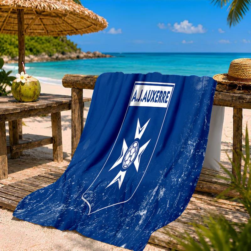 Aj Auxerre Football Club Beach Towel Microfiber Beach Towel, Lightweight and Quick-Dry, for Summer Travel, Swimming Pool Fan Birthday Gift