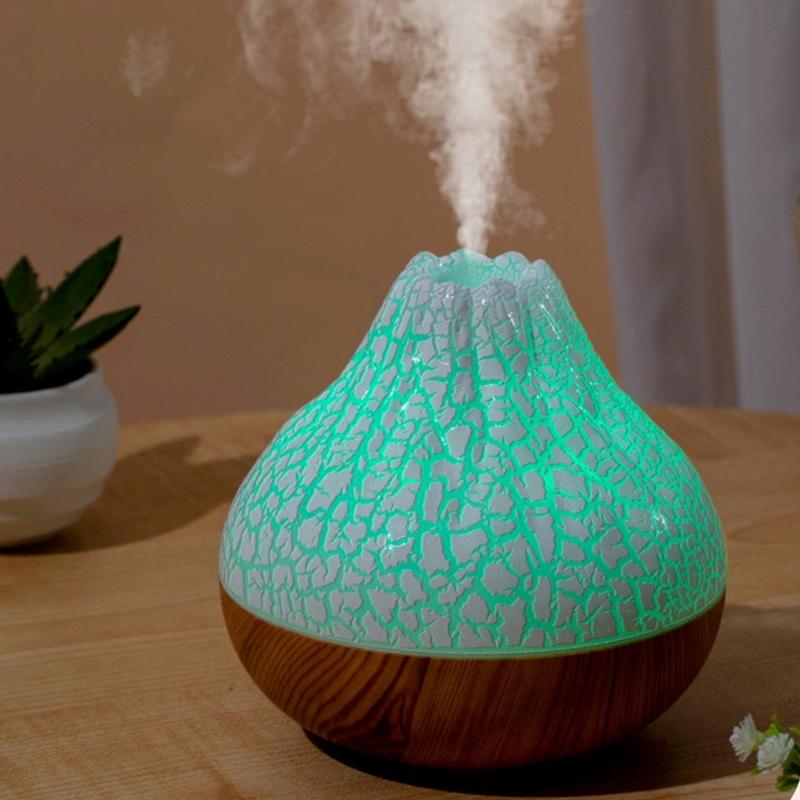 Fashion Volcano Designs Protable Humidifier 300ml Capacity Suitable for Dry Climates Enhances Indoor Air Quality