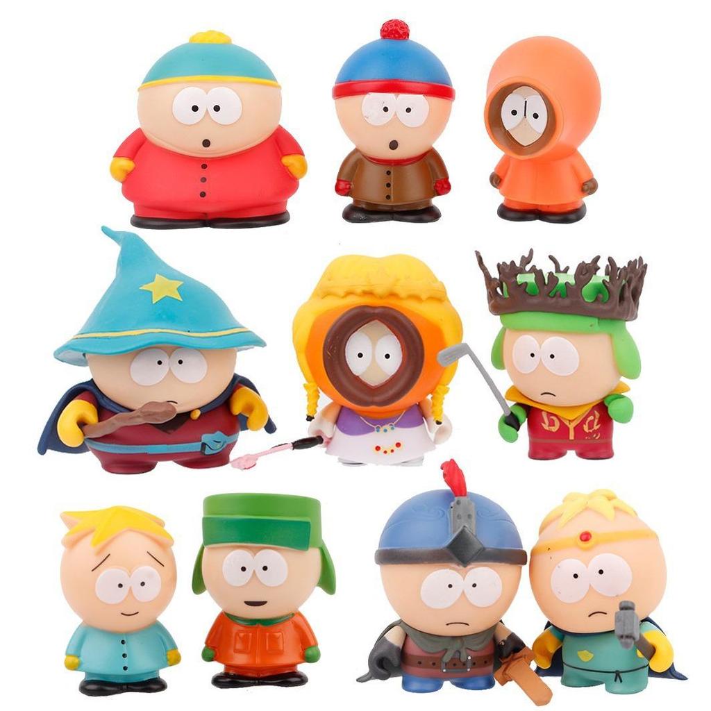 5 stk/sett South Park Anime-figurer Stick of Truth Kenny McCormick Stan Dukken Amerikansk Banddekorasjoner