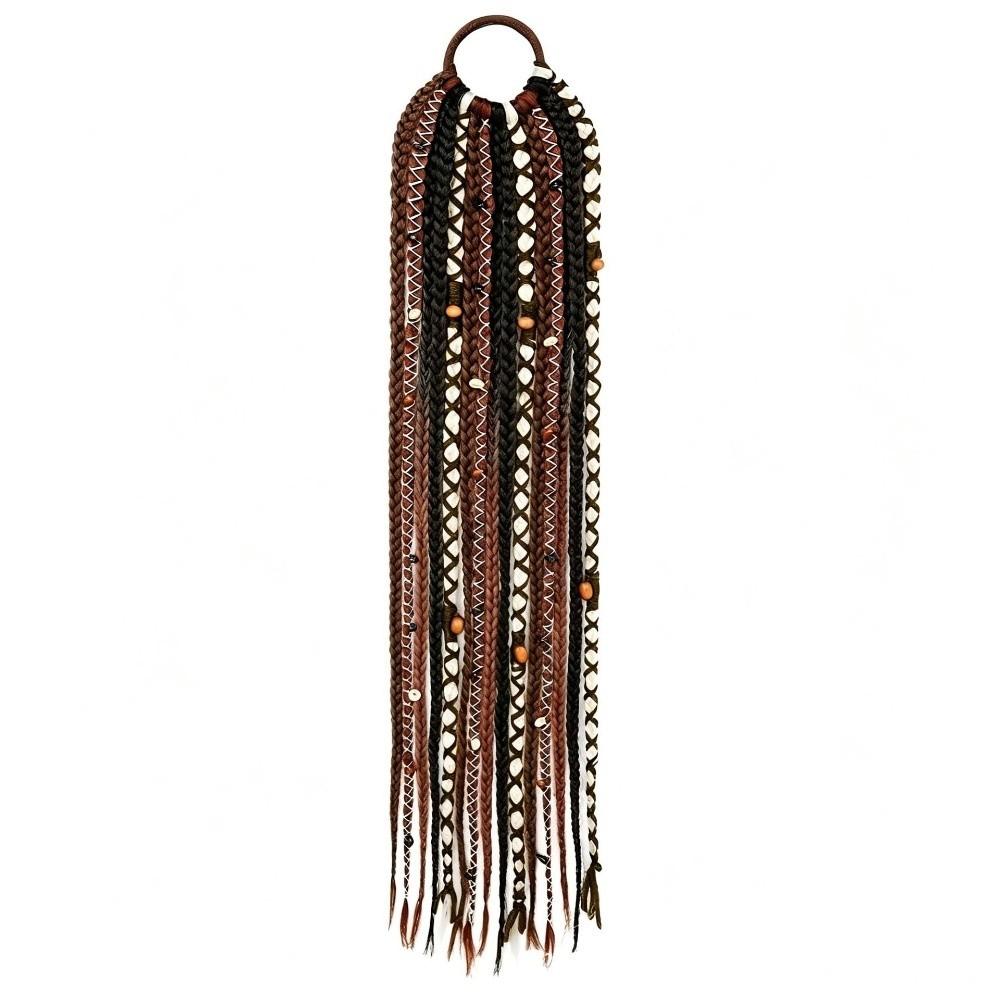 Lightweight Hair Extension Beaded Accents Boho Braid Braided Ponytail Extension  Festival Look