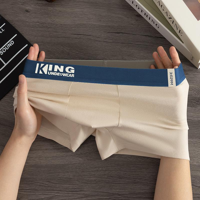 

Men s Cotton Underwear Antibacterial Inner Crotch Breathable Four Corner Underwear for Men 4XL светло-серый