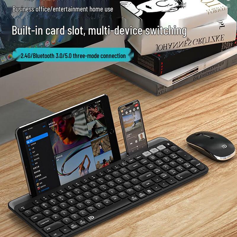 Fude K912T Portable Tri-Mode Wireless Bluetooth Keyboard