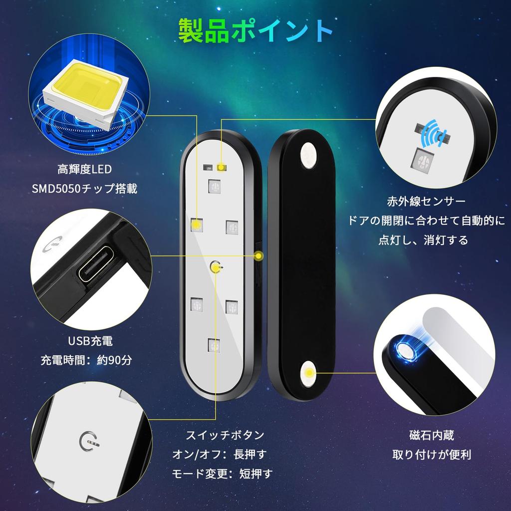 Koongloong LED Lumini de Cortesie Ușă RGB Infraroșu Ușă Mașină Roz Gheață Intermitent Avertizare Prevenire Coliziune Mașină LED USB Fără Cablaj Set de 4 Lămpi, Senzor,