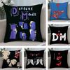 Band D-DEPECHE M-MODE Kissenbezug Quadratischer doppelseitiger Druck Kissenhülle für Sofa Zuhause Schlafzimmer Dekor Geschenk