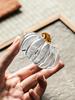 Creative Pumpkin Crystal Glass Lid Tea Pot Holder Tea Pet Decoration Japanese Sle Tea Ceremony Accories Dining Utensils