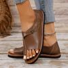 Summer Women's Sandals  New Flat Retro Open Toe DesignerCasual Buckle Foot Fighter Trend Mom Flat Women's Sandals