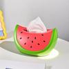 1Pc Resin Watermelon Tissue Box - Realistic Fruit Design with Black Seeds, Vibrant Kitchen & Dining Table Decor, Coffee Table or Entranceway Storage