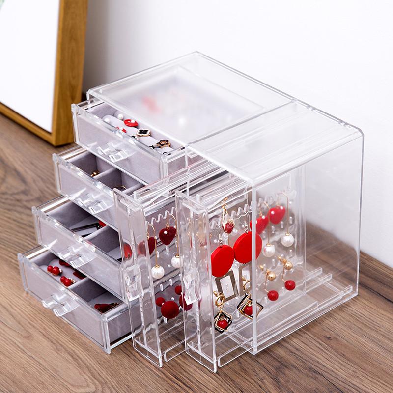 Necklaces, Earrings, Display Stands, Transparent, Jewelry Boxes, Rings, Bracelets, Dust-proof Multi-layer Storage Boxes