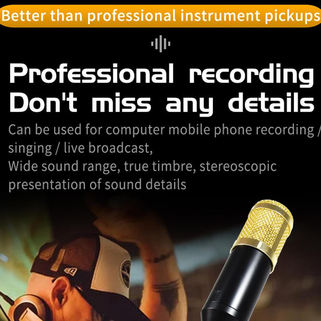 Condenser Microphone Small Set Mobile Phone Computer Anchor Live Karaoke Recording Microphone