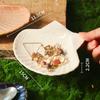 Jednoduchý držák lžičky ve tvaru mušle, talířek na šperky, severský keramický úložný talíř, podnos na šperky, talířek na dorty a svačinu, talířek na klíče do předsíně