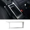 1PCS For Ford Focus 2015-2018 Frame Trim Silver Steel Middle Console Water Cup