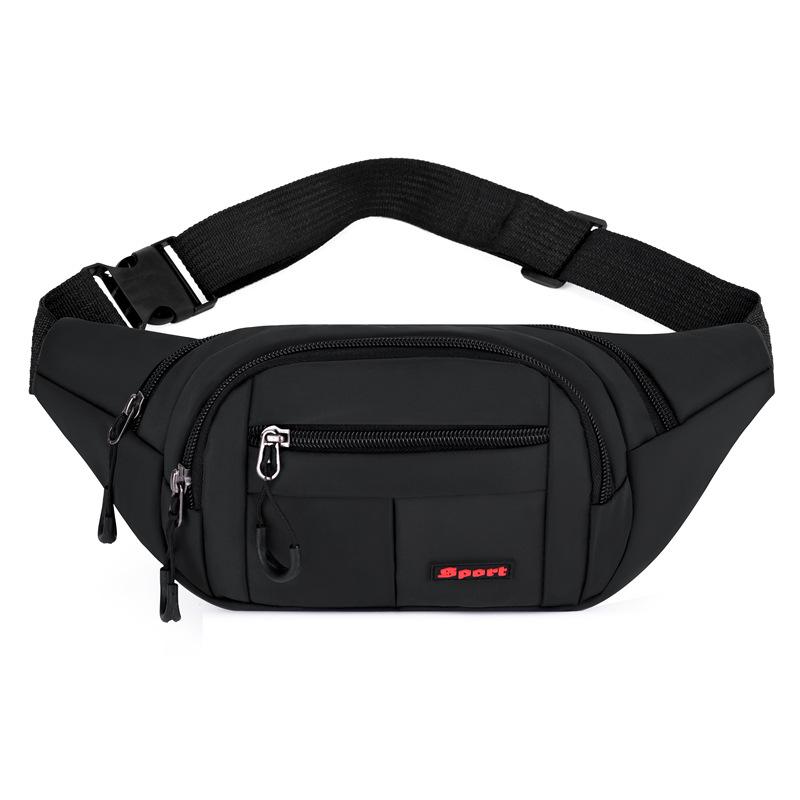 Large-capacity change cashier bag, leather film waterproof couple messenger bag, travel fashion versatile shoulder fanny pack