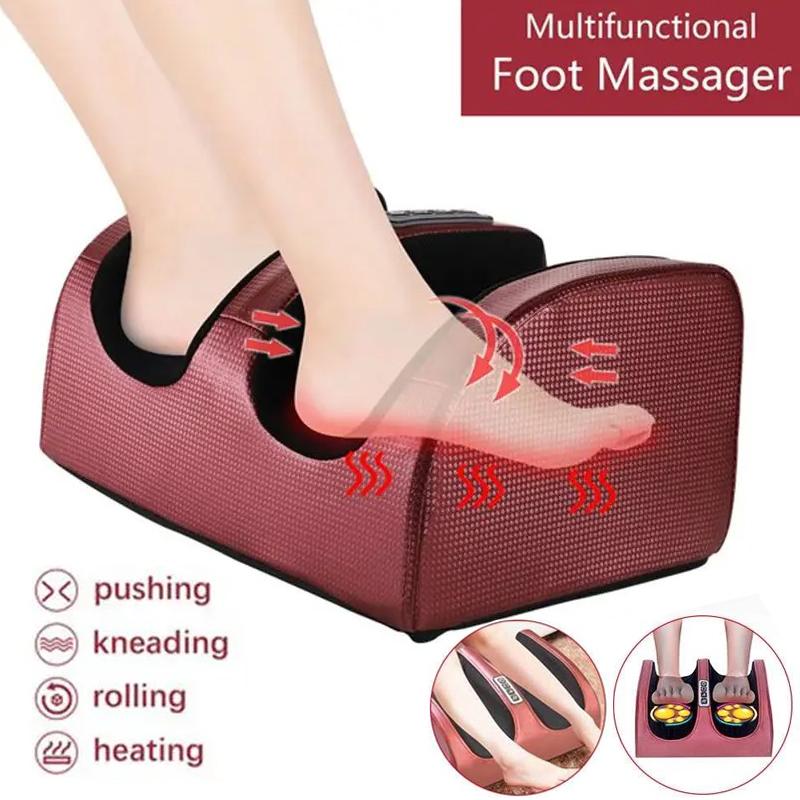 Electric Foot Massager Heating Roller Calf Pain Relief Fatigue Muscles Vibrator Machines Health Daily Relax Relief Foot Stress