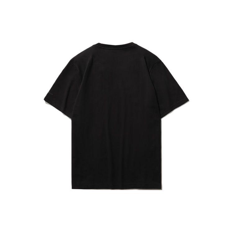 Li-Ning Sport Fashion Series Logo Print Round Neck Short Sleeve T-Shirt Men Tops Black Red AHSR543-7