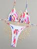 2024 European & American Lace-Up Halter Triangle Bikini – Sexy Beach Swimwear