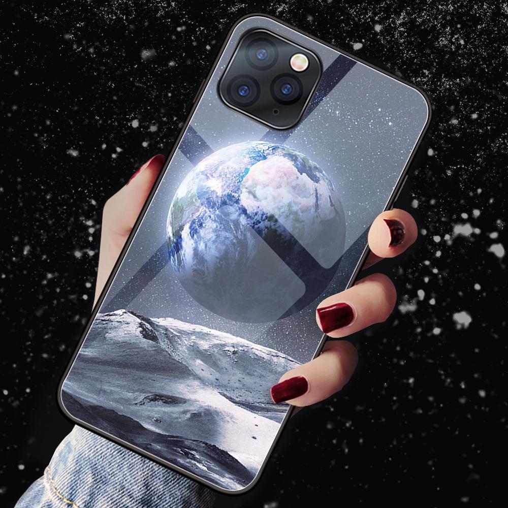 Universe Starry Sky Funda Case for iphone 17 Pro Max Air 16 15 14 13 Pro Max 15 16 Pro 15Plus Tempered Glass Coque