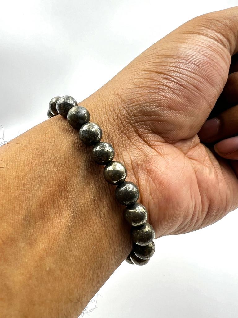 Natural Pyrite Bracelet|Healing Crystal Jewelry|Wealth & Prosperity Stone|Unisex Bracelet|Gemstone Energy Bracelet|Spiritual Gift|Adjustable