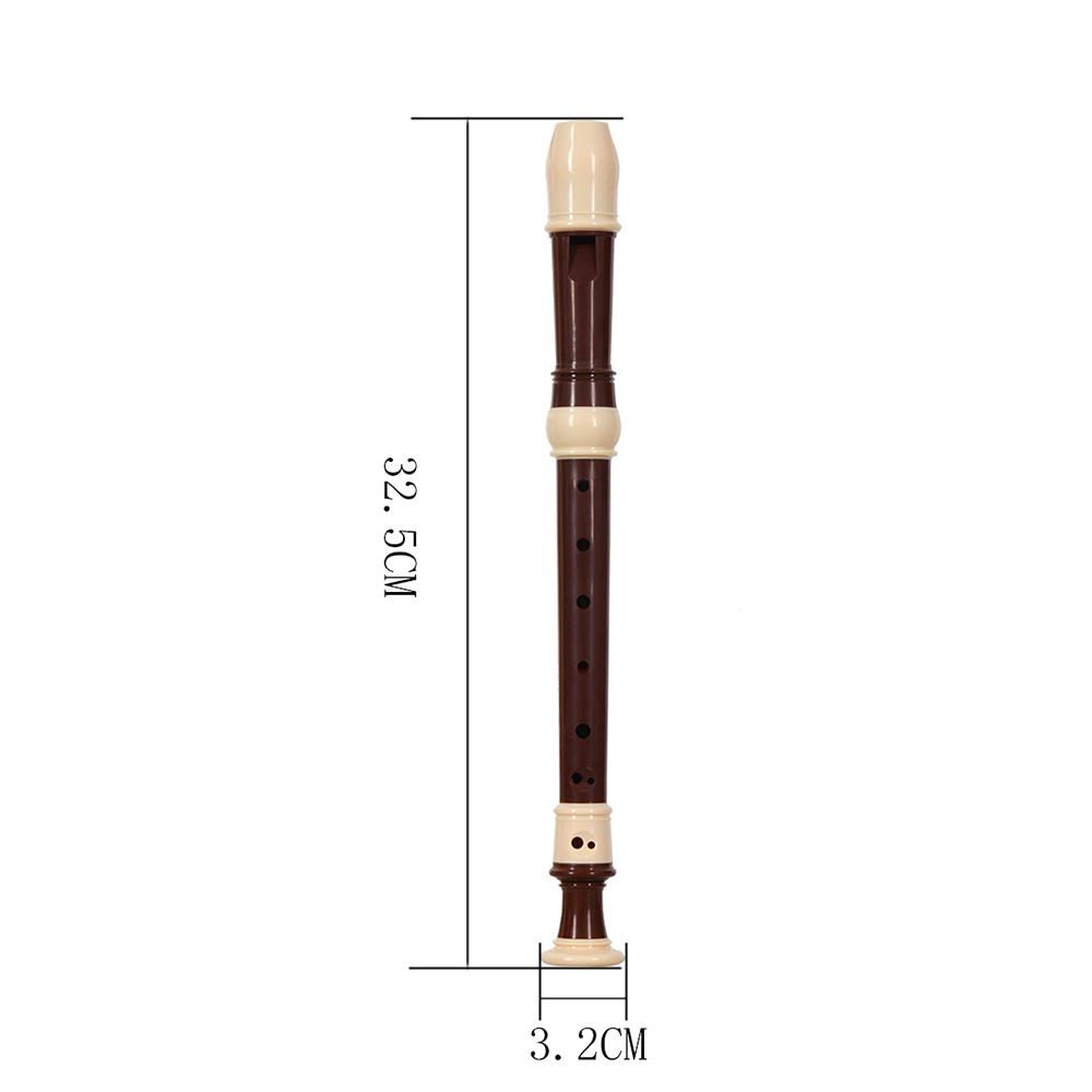 IRIN ABS Descant Recorder 8 Hole Baroque   Recorders Instrument Detachable with Finger Rest and Carrying Bag Classroom Wind Musical Instruments Co