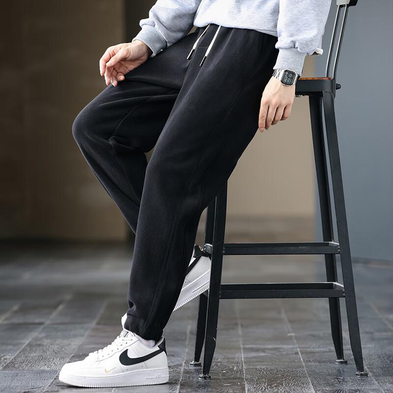 FAPAI Men's Fleece-Lined Thermal Cuffed Jogger Sweatpants