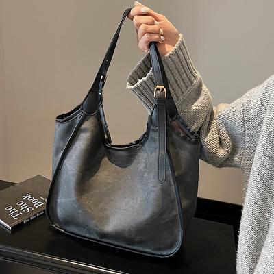 Large Capacity Commuting Bag New Style Fashion Texture Tote Bag for Women Ins Fashion Versatile One-shoulder Handbag