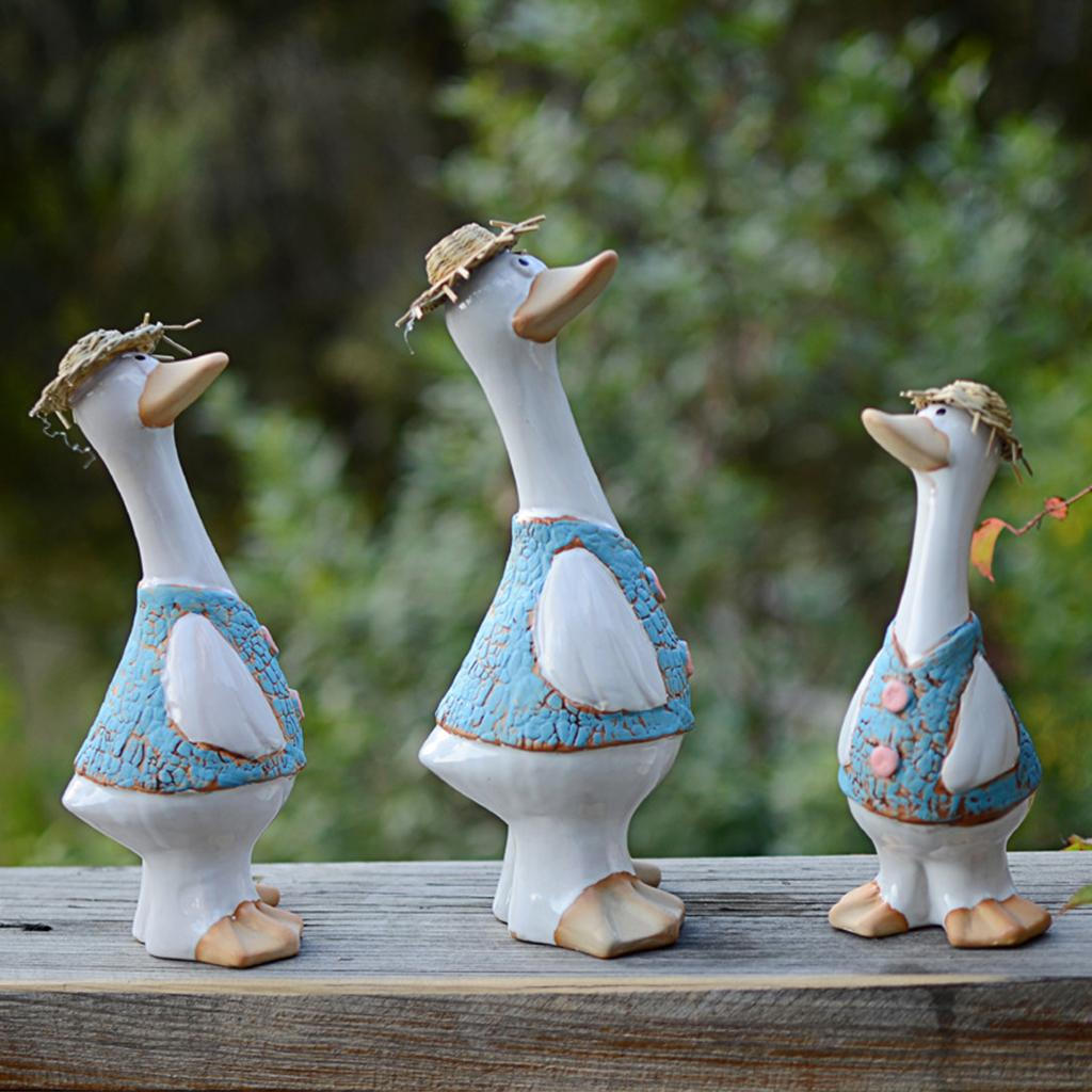 

Ceramic Duck Charming Decorative Ornament Statue Figurine Sculpture, Set of 3 Set 3
