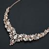 Elegant Rhinestone Jewelry Set Crystal Necklace Earrings Set Bridal Necklaces Earrings  Banquet