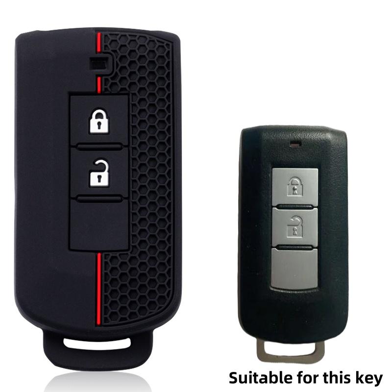 

2 Button Key Cover For Mitsubishi Xpander Outlander ASX Pajero Eclipse Cross Montero Silicone Remote Car Key Case Cover Shell
