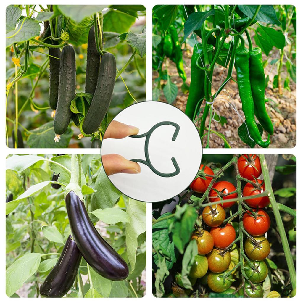 100/200pcs Plant Clips 3 Size Clips for Attaching Plants Garden Clamp Plant Support Clamp Climbing Plant Clip Plant Clip