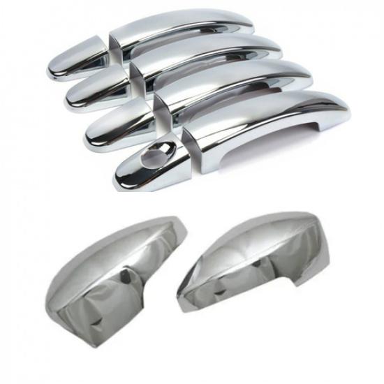 Door Handle+Mirror Set Cover Trim For 2013-2016 Ford Escape Kuga Chrome 10pcs