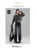 Autumn Retro High-Waist Straight Leg Mop Jeans for Women