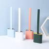Household Toilet Cleaning Brush with Long Handle Toilet Brush with TPR Head Bathroom Cleaning Tool with Lid