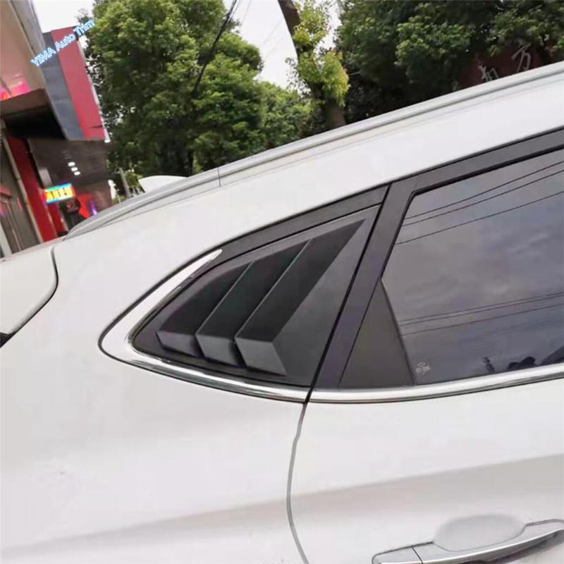 Car Styling Rear Window Triangle Shutters Blinds Cover Side Tuyere Trim External Accessories Fit For Hyundai Tucson 2016 -