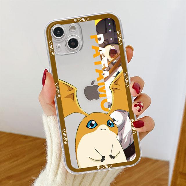 Digimon Cute Clear Case For Apple iPhone 14 11 13 12 Pro 7 8 Plus XR X XS Max 6 6S 13Pro Silicone Phone Cover Coque Cartoon Cas